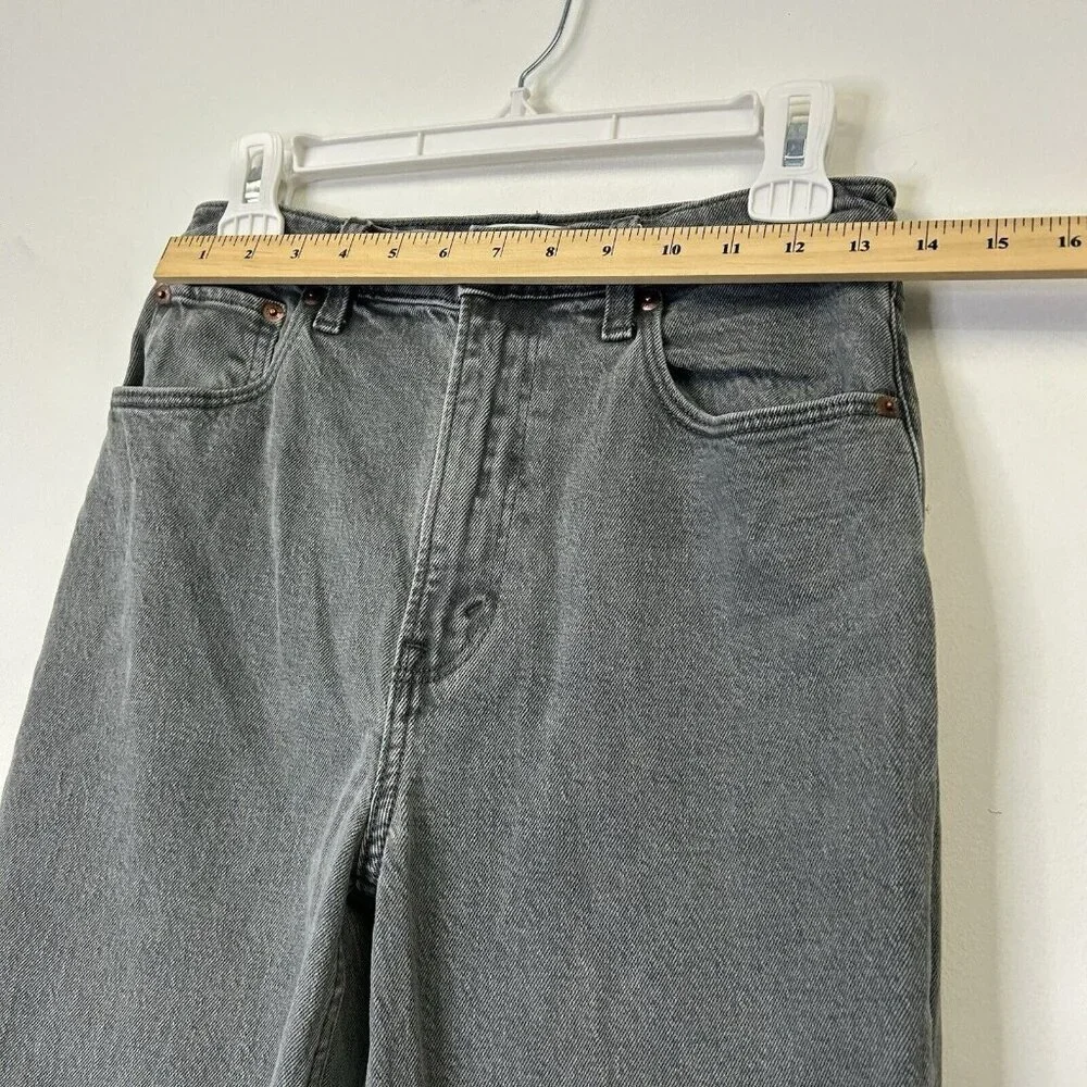 Abercrombie Fitch‎ 90s Straight Ultra High Rise Jeans Womens Size 26 Gray
